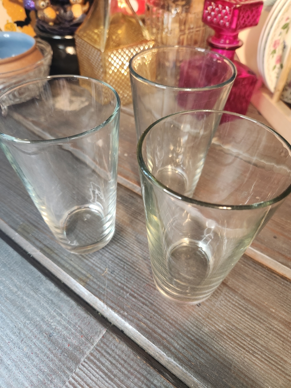 Clear Beer Drinking Glasses - Set of 3 / 16 Oz Great For Frozen Beer Cup